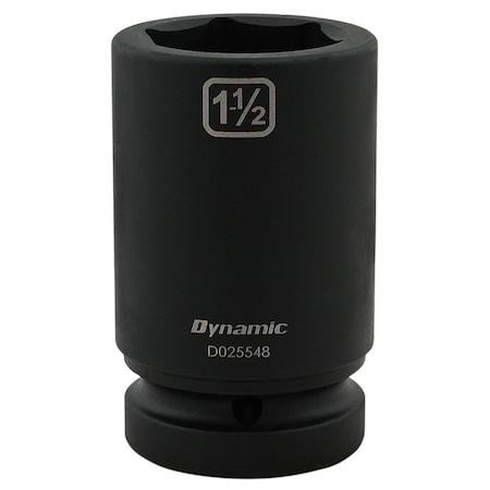 Dynamic 1" Drive Deep Socket, Black Phosphate, Tools 1-1/2" X 1" Drive, 6 Point Deep Length D025548